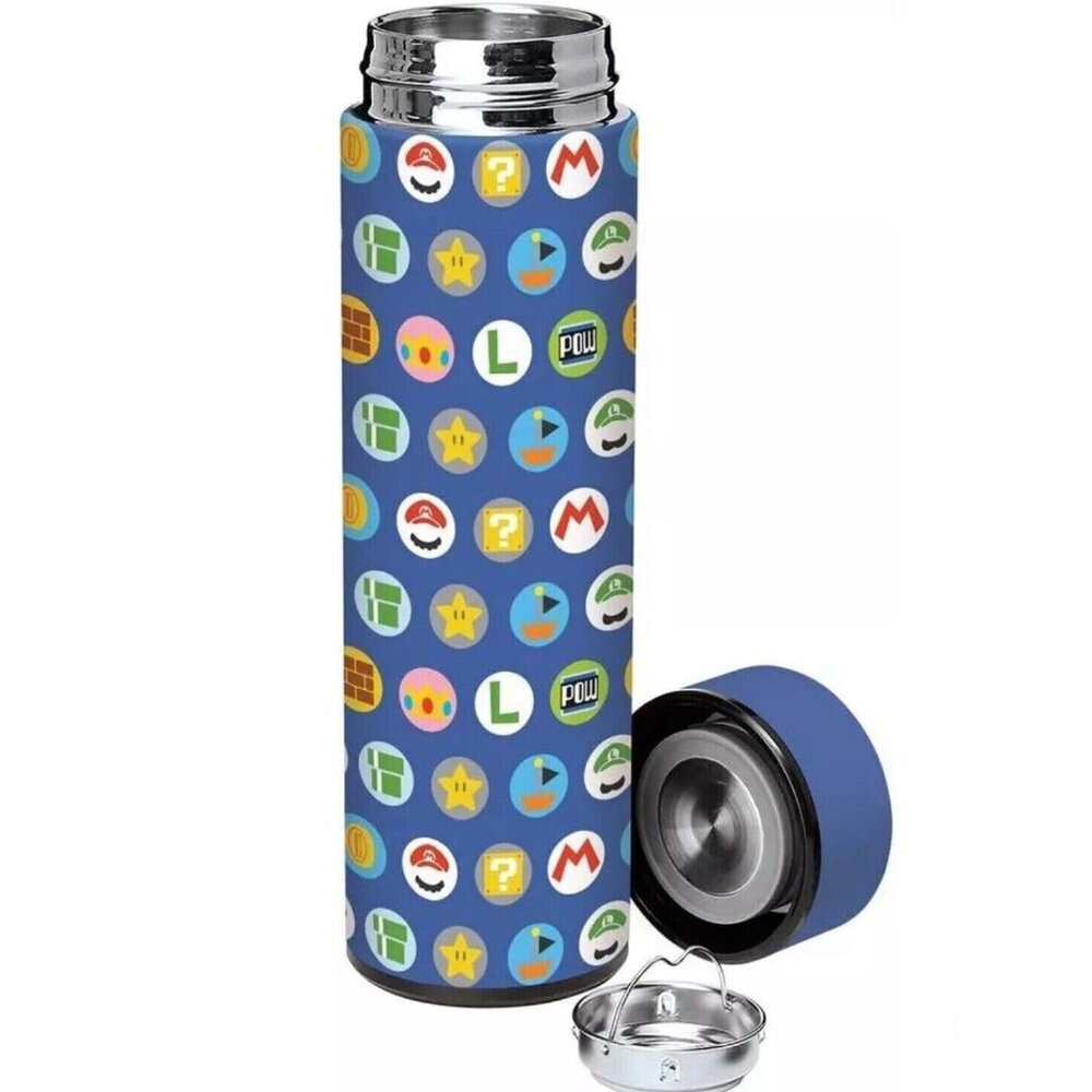 Super Mario Vacuum Insulated Stainless Steel Water Bottle, Leak Proof, 17oz
